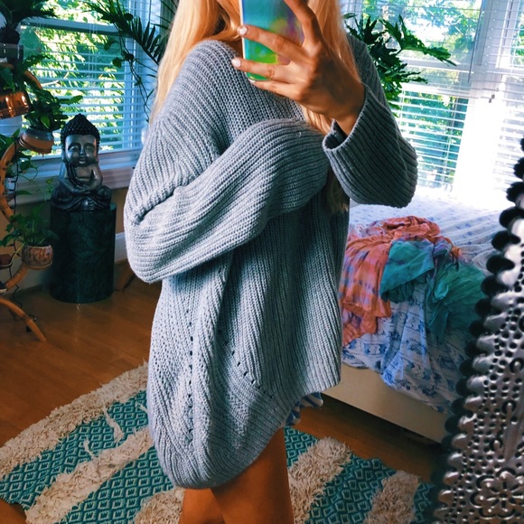 LOFT Sweaters - chunky ozark milky grey oversized slub sweater